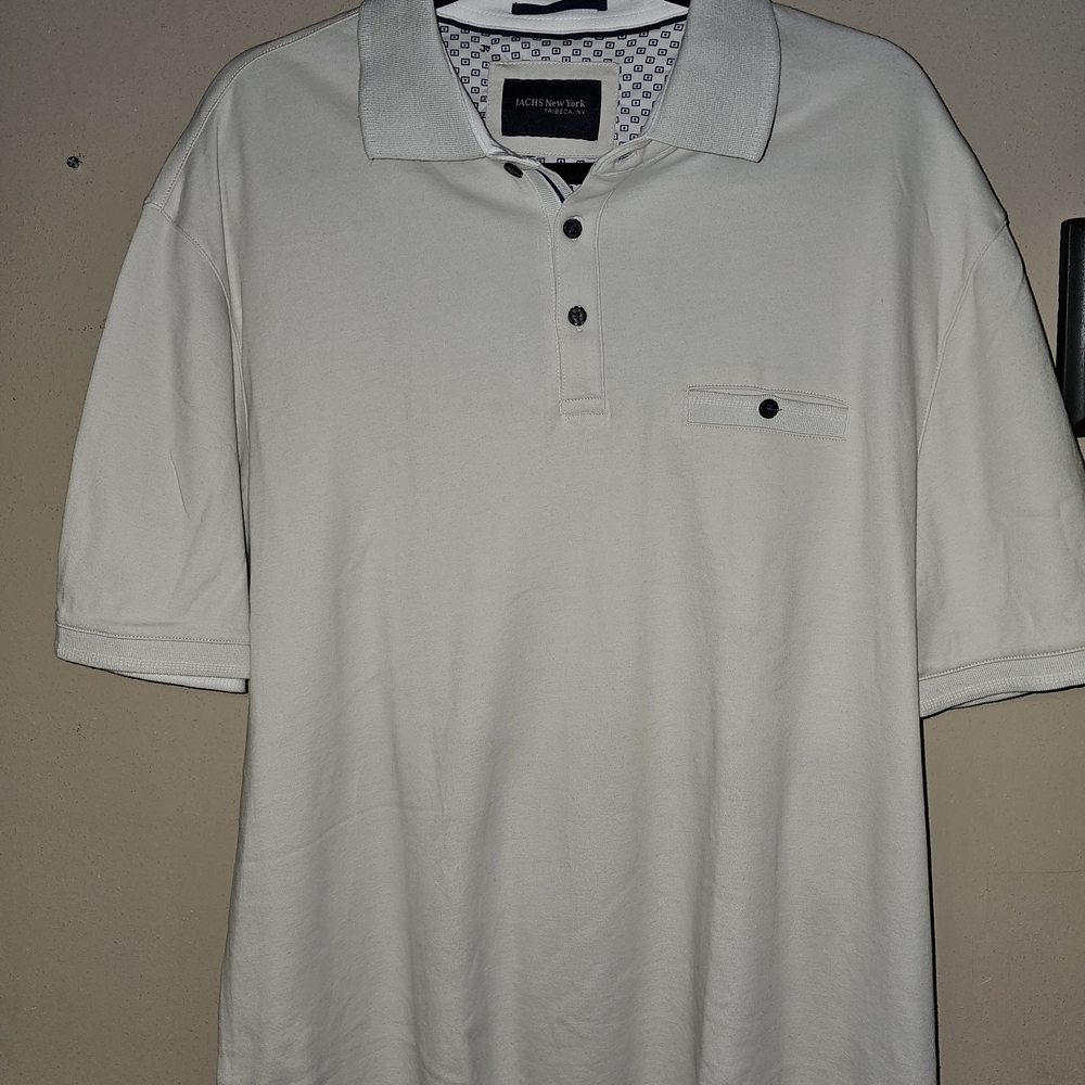 JACHS Men's White Polo Shirt